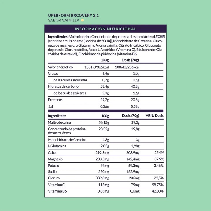 RXCOVERI 2:1 UPERFORM VAINILLA
