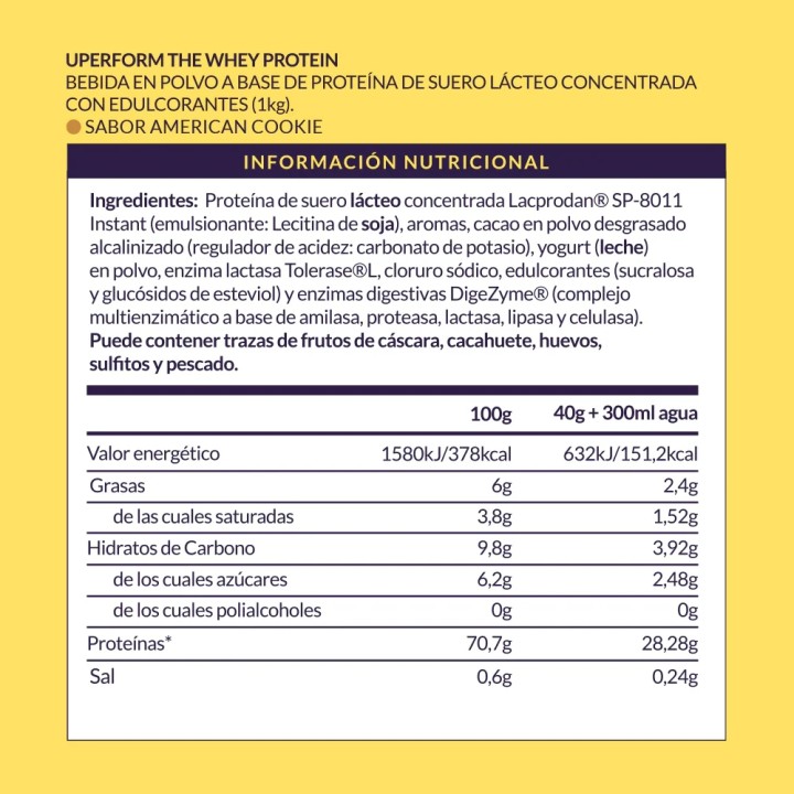 THE WHEY STRONG UPERFORM AMERICAN COOKIE